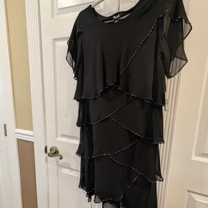 Elegant Black Layered Dress